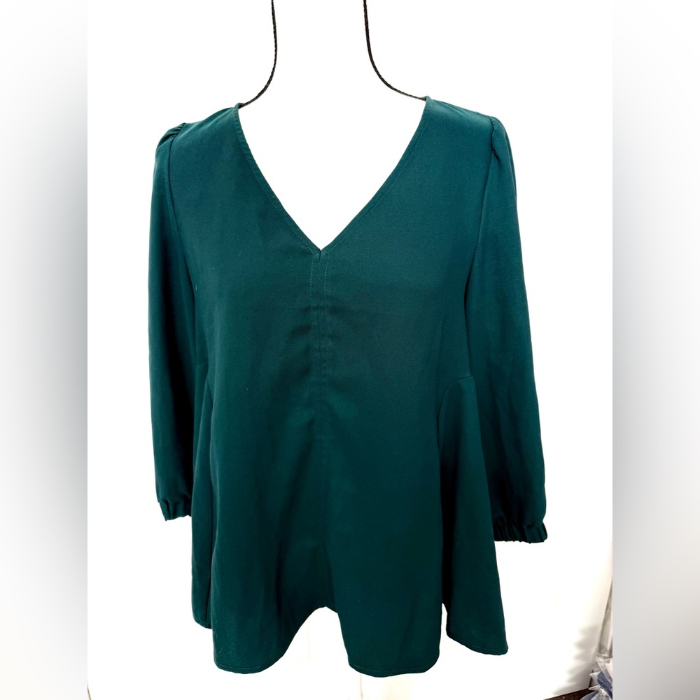 Tuckernuck Green V-Neck Blouse